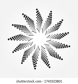 Abstract halftone background. round logo . vector dotted frame. design element for multipurpose use.