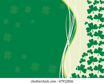 abstract halftone background with shamrock blossoms