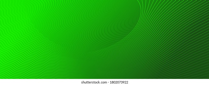Abstrakter Halbtonhintergrund mit kleinen Punkten und gewellten Linien in grünen Farben