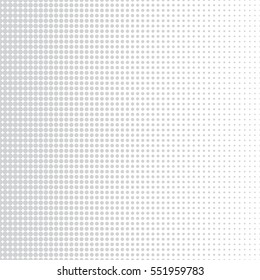 Abstract halftone background. Small dotted grid with dots of the different size. Vector contemporary design
