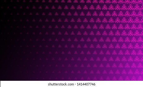 Abstract halftone background of small symbols in purple colors