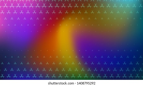 Abstract halftone background of small symbolson colored spots
