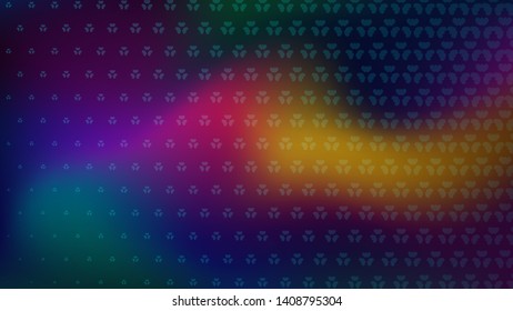 Abstract halftone background of small symbolson colored spots