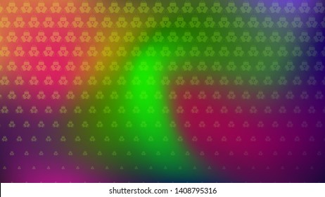 Abstract halftone background of small symbolson colored spots
