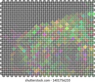 Abstract halftone background with snowflakes