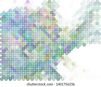 Abstract halftone background with snowflakes