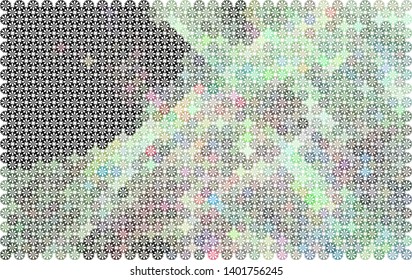 Abstract halftone background with snowflakes