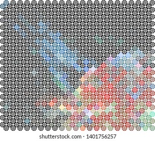 Abstract halftone background with snowflakes