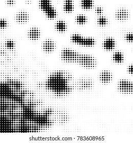 Abstract halftone background. Texture of dots of ink. Monochrome vector grunge pattern black and white