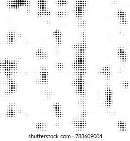 Abstract halftone background. Texture of dots of ink. Monochrome vector grunge pattern black and white