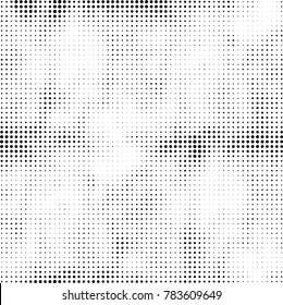 Abstract halftone background. Texture of dots of ink. Monochrome vector grunge pattern black and white