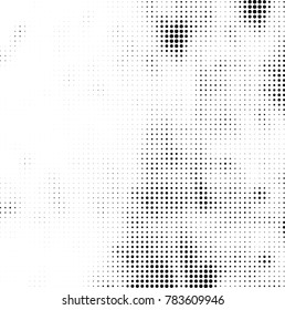 Abstract halftone background. Texture of dots of ink. Monochrome vector grunge pattern black and white