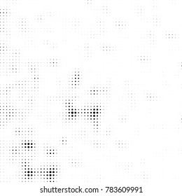 Abstract halftone background. Texture of dots of ink. Monochrome vector grunge pattern black and white
