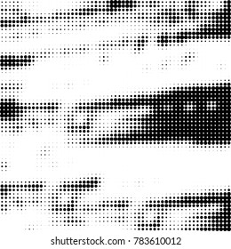 Abstract halftone background. Texture of dots of ink. Monochrome vector grunge pattern black and white
