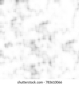 Abstract halftone background. Texture of dots of ink. Monochrome vector grunge pattern black and white