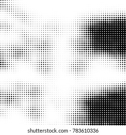Abstract halftone background. Texture of dots of ink. Monochrome vector grunge pattern black and white