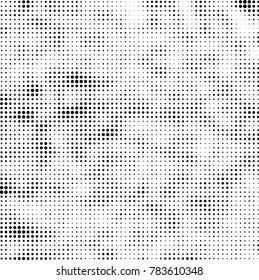 Abstract halftone background. Texture of dots of ink. Monochrome vector grunge pattern black and white