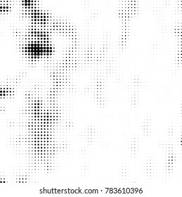 Abstract halftone background. Texture of dots of ink. Monochrome vector grunge pattern black and white