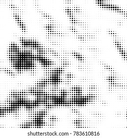 Abstract halftone background. Texture of dots of ink. Monochrome vector grunge pattern black and white