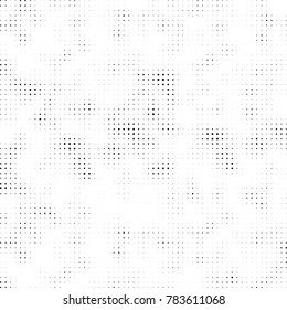 Abstract halftone background. Texture of dots of ink. Monochrome vector grunge pattern black and white