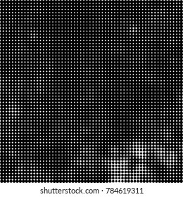 Abstract halftone background. Texture of dots of ink. Monochrome vector grunge pattern black and white