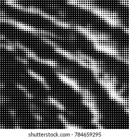 Abstract halftone background. Texture of dots of ink. Monochrome vector grunge pattern black and white
