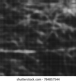 Abstract halftone background. Texture of dots of ink. Monochrome vector grunge pattern black and white