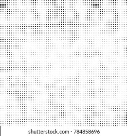 Abstract halftone background. Texture of dots of ink. Monochrome vector grunge pattern black and white