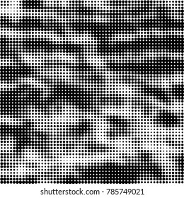 Abstract halftone background. Texture of dots of ink. Monochrome vector grunge pattern black and white