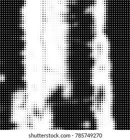 Abstract halftone background. Texture of dots of ink. Monochrome vector grunge pattern black and white