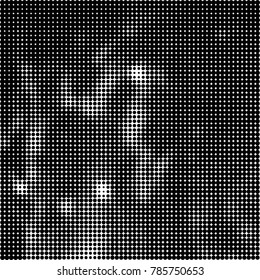 Abstract halftone background. Texture of dots of ink. Monochrome vector grunge pattern black and white