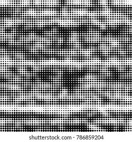 Abstract halftone background. Texture of dots of ink. Monochrome vector grunge pattern black and white