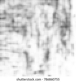 Abstract halftone background. Texture of dots of ink. Monochrome vector grunge pattern black and white