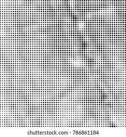Abstract halftone background. Texture of dots of ink. Monochrome vector grunge pattern black and white
