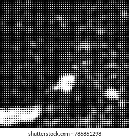 Abstract halftone background. Texture of dots of ink. Monochrome vector grunge pattern black and white