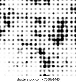 Abstract halftone background. Texture of dots of ink. Monochrome vector grunge pattern black and white