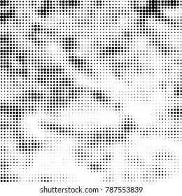 Abstract halftone background. Texture of dots of ink. Monochrome vector grunge pattern black and white