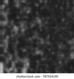 Abstract halftone background. Texture of dots of ink. Monochrome vector grunge pattern black and white