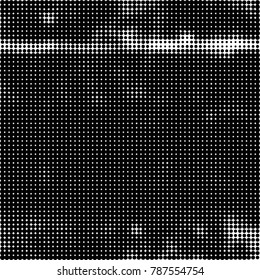 Abstract halftone background. Texture of dots of ink. Monochrome vector grunge pattern black and white