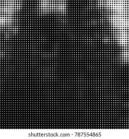 Abstract halftone background. Texture of dots of ink. Monochrome vector grunge pattern black and white