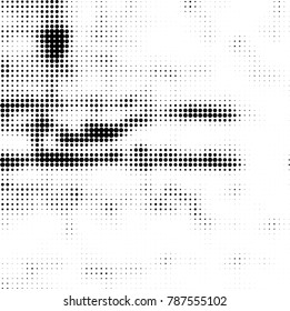 Abstract halftone background. Texture of dots of ink. Monochrome vector grunge pattern black and white