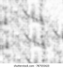 Abstract halftone background. Texture of dots of ink. Monochrome vector grunge pattern black and white