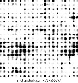 Abstract halftone background. Texture of dots of ink. Monochrome vector grunge pattern black and white