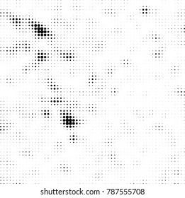 Abstract halftone background. Texture of dots of ink. Monochrome vector grunge pattern black and white
