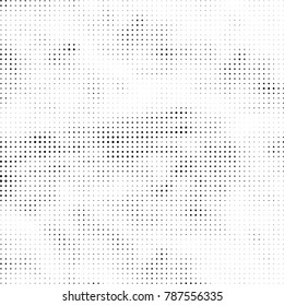 Abstract halftone background. Texture of dots of ink. Monochrome vector grunge pattern black and white