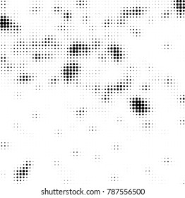 Abstract halftone background. Texture of dots of ink. Monochrome vector grunge pattern black and white