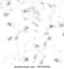 Abstract halftone background. Texture of dots of ink. Monochrome vector grunge pattern black and white