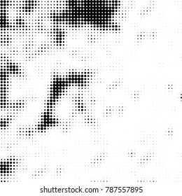 Abstract halftone background. Texture of dots of ink. Monochrome vector grunge pattern black and white