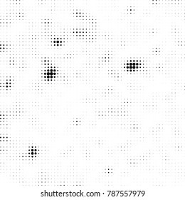 Abstract halftone background. Texture of dots of ink. Monochrome vector grunge pattern black and white
