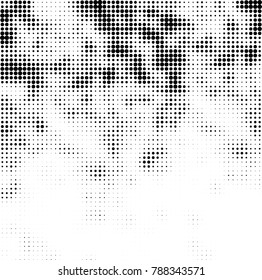 Abstract halftone background. Texture of dots of ink. Monochrome vector grunge pattern black and white